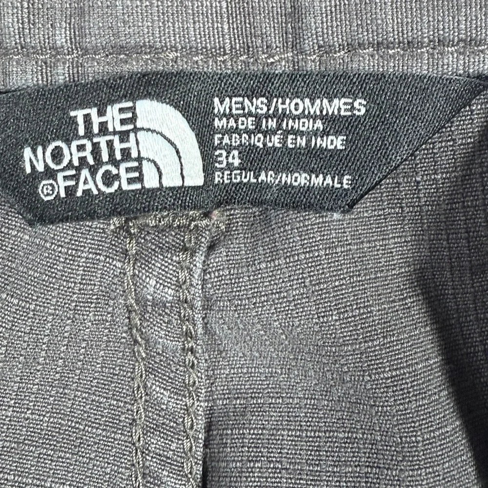 Vintage North‎ Face Mens 34 Gray Ripstop Hiking Canvas Pants Regular Fit Casual